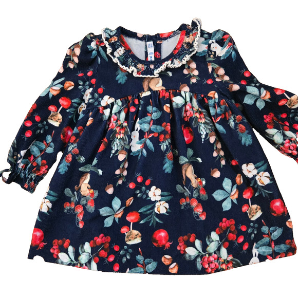 Mayoral Kids Multicolor Floral Regular Fit Dress 12months Vintage Style - Picture 1 of 5